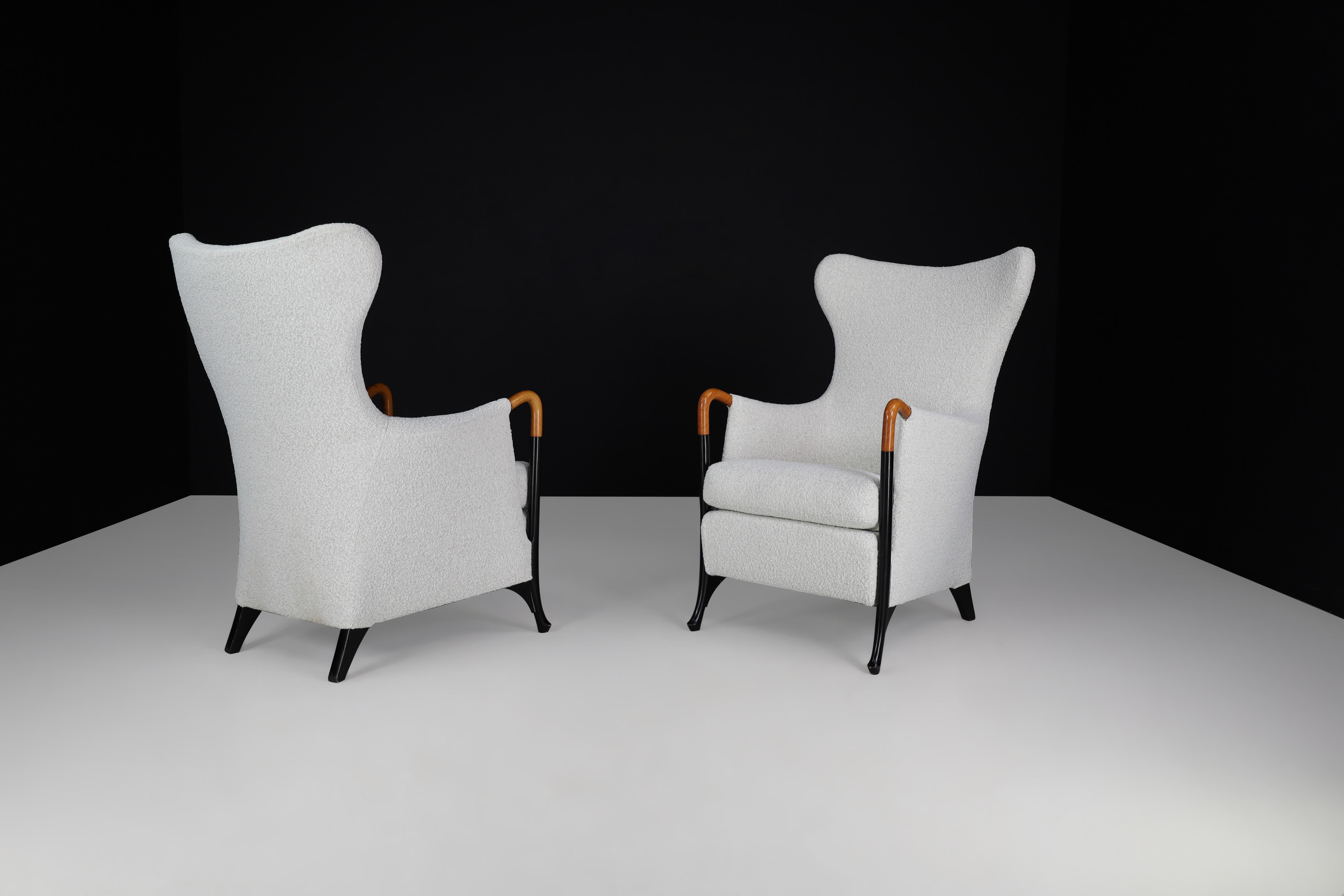 Umberto Asnago Highback Chairs for Giorgetti-Progetti Italy, 1980s For Sale 10
