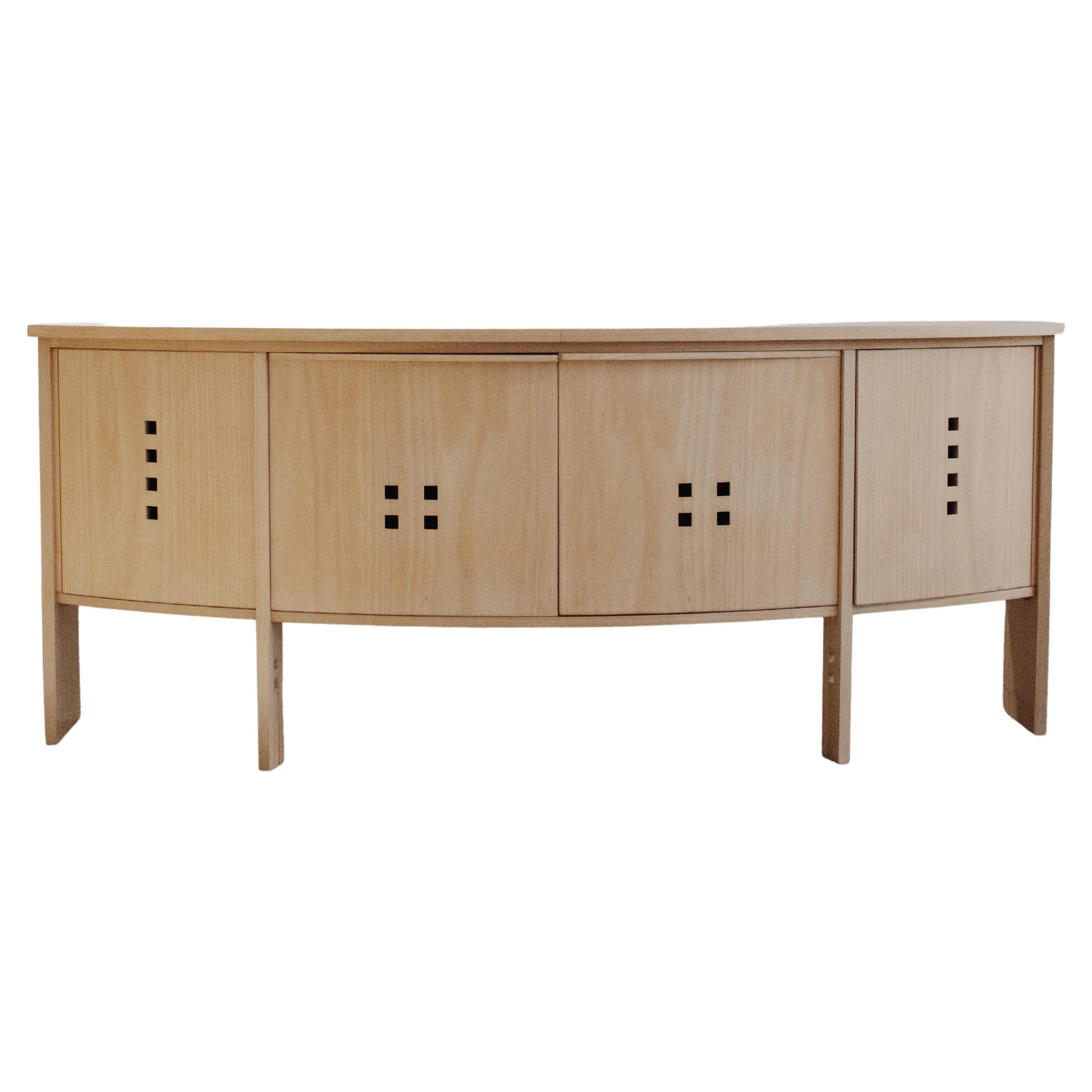 Umberto Asnago Modernist Wooden Sideboard for Giorgetti, 1987