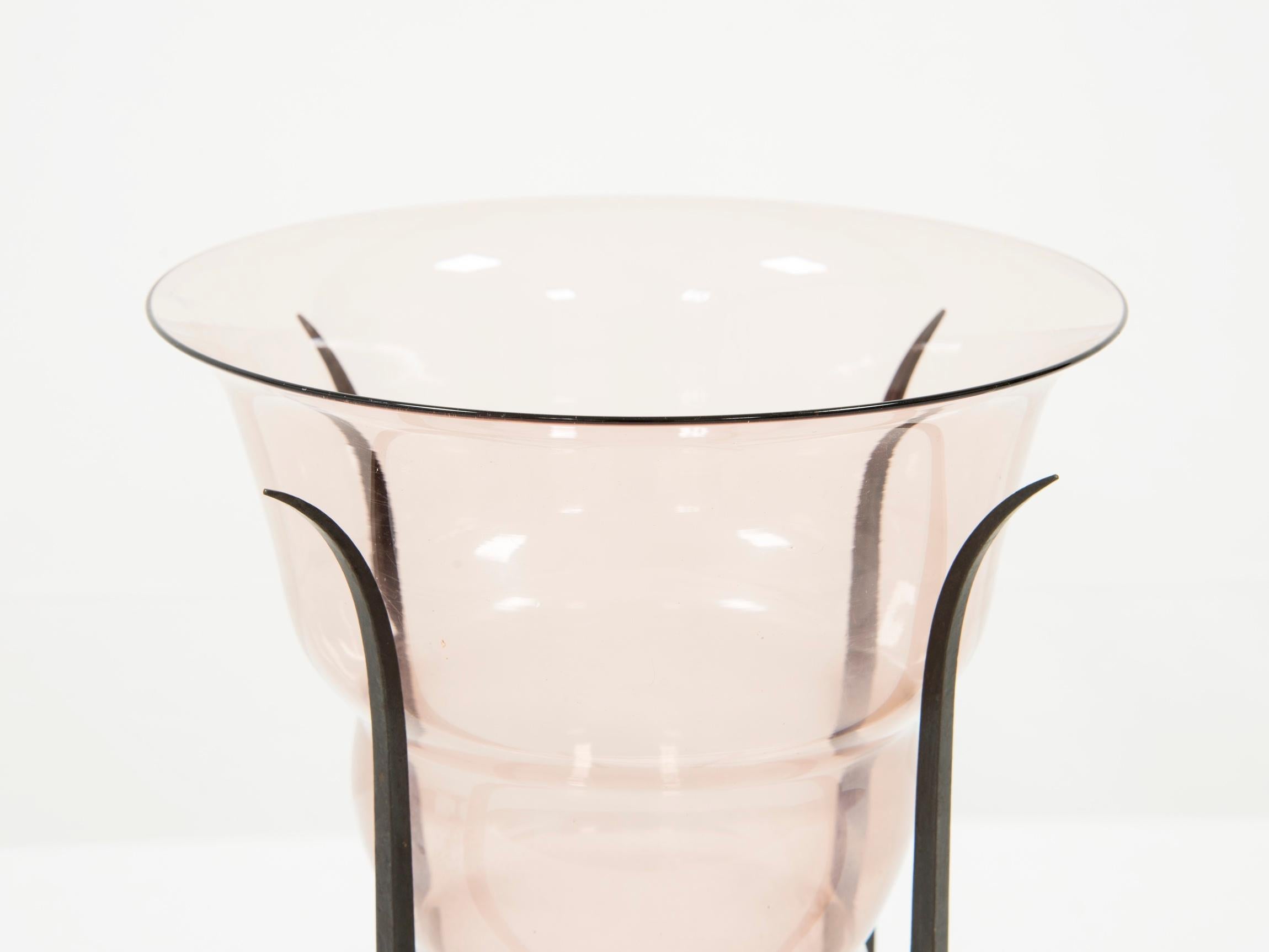 wrought iron vase