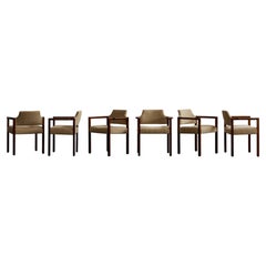 Umberto Brandigi "Jollina" Chairs for Poltronova, Butter Velvet, 1960s, Set of 6