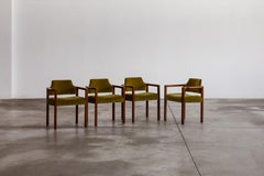 Umberto Brandigi "Jollina" Chairs for Poltronova, Green Velvet, 1960s, Set of 4