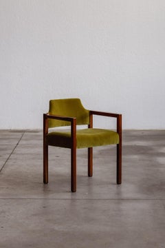 Umberto Brandigi "Jollina" Dining Chair for Poltronova, Green Velvet, 1960s