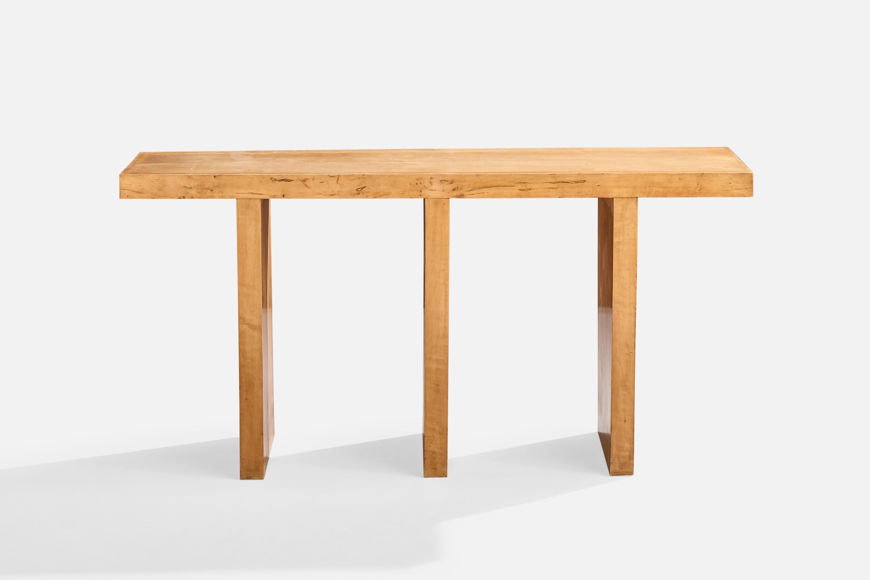 Italian Umberto Brichetto, Console Table, Maple, Italy, 1930s For Sale