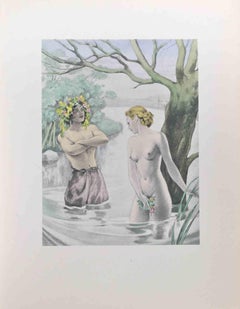 Adams ed Eva - Litografia di Umberto Brunelleschi - anni '30