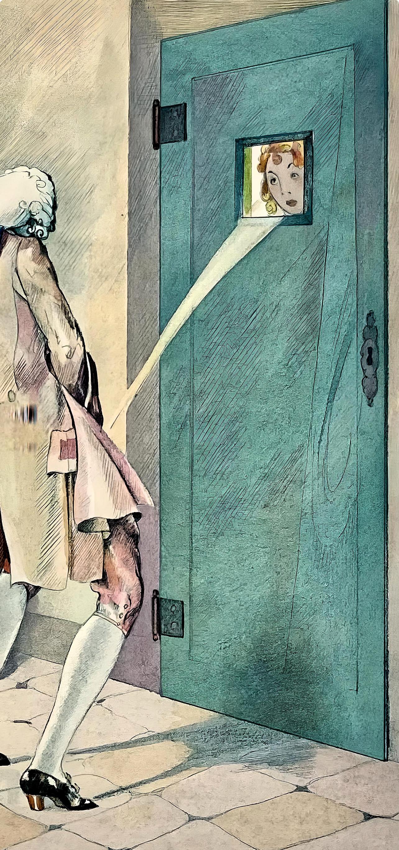 Brunelleschi, Composition, La Leçon d'amour dans un parc (d'après) - Print de Umberto Brunelleschi