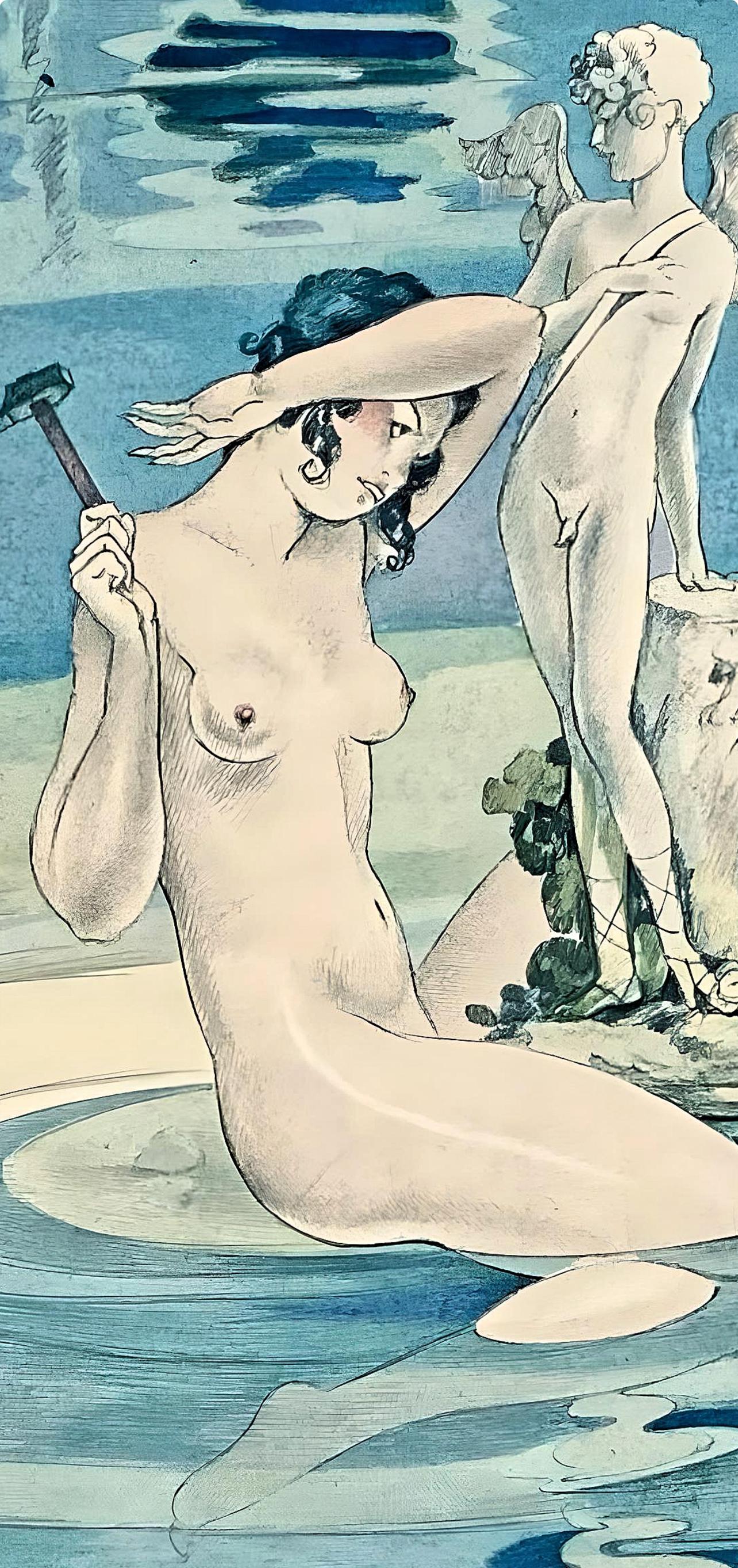 Litografía y estarcido sobre papel vélin d'Arches. Sin firmar y sin numerar, tal como se publicó. Buen estado. Notas: Del volumen La Leçon d'amour dans un parc, 1933. Publicado por Éditions Albin Michel, París; impreso por Ateliers de Jacomet,