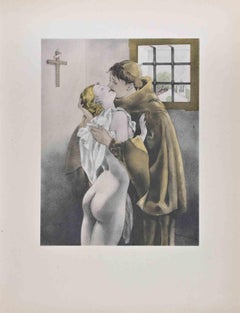 Les Amants - Litografía de Umberto Brunelleschi - Años 30