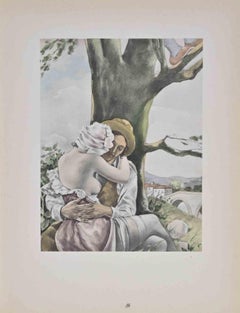 Les Amants - Litografia di Umberto Brunelleschi - Anni '30