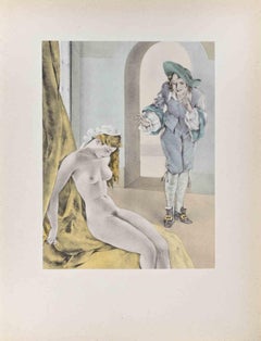 The Courtship - Lithograph by Umberto Brunelleschi - 1930s