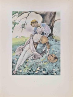 The Lovers in the Countryside - Lithograph by Umberto Brunelleschi - 1930s
