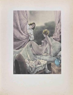 The  Sweet Awakening - Lithograph by Umberto Brunelleschi - 1930s