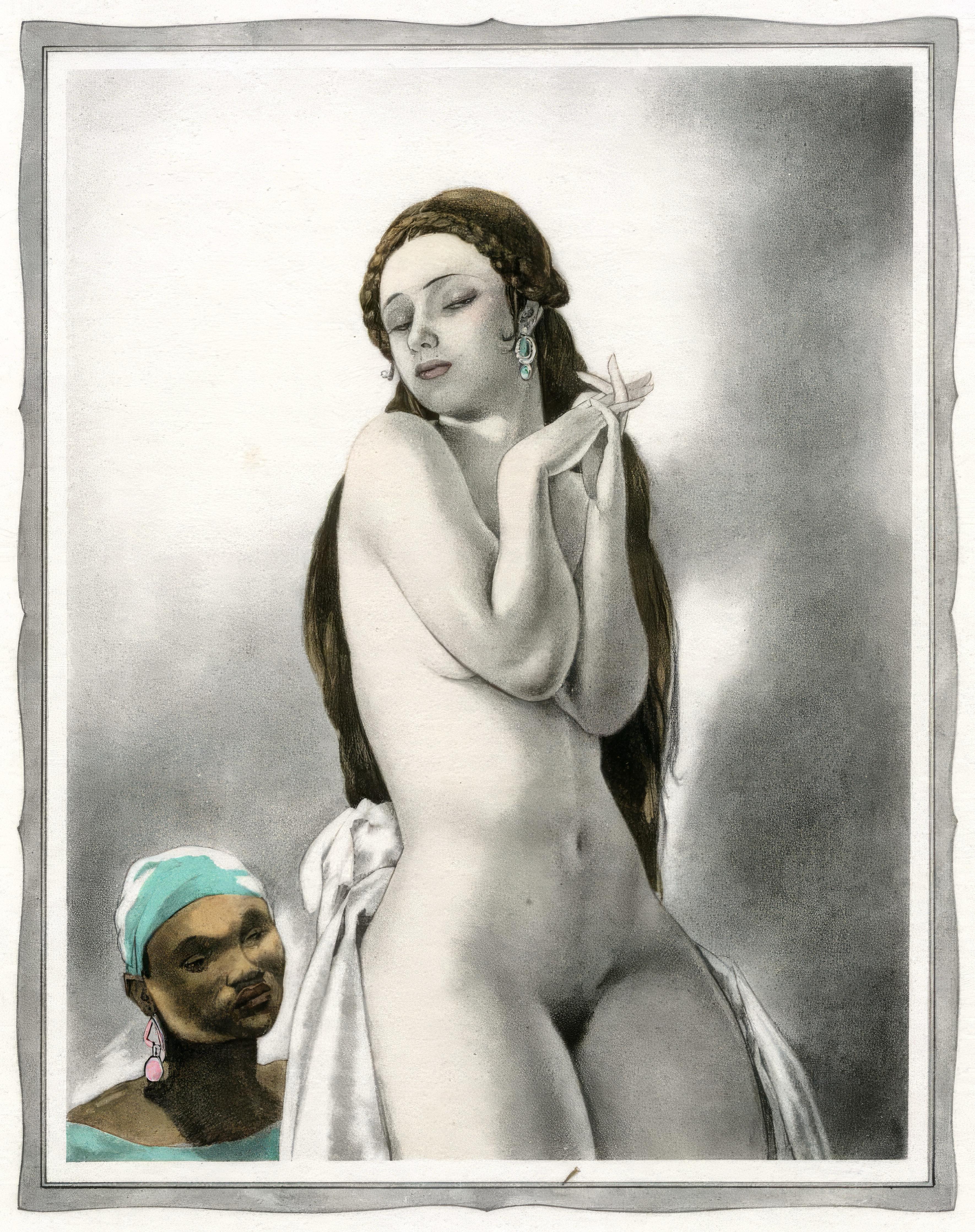 This exquisite lithograph and pochoir after Umberto Brunelleschi (1879–1949), titled Sans titre (Untitled), originates from the celebrated album Les contes de Boccace (The Tales of Boccaccio), published by Gibert Jeune, Librairie d
Amateurs, Paris.