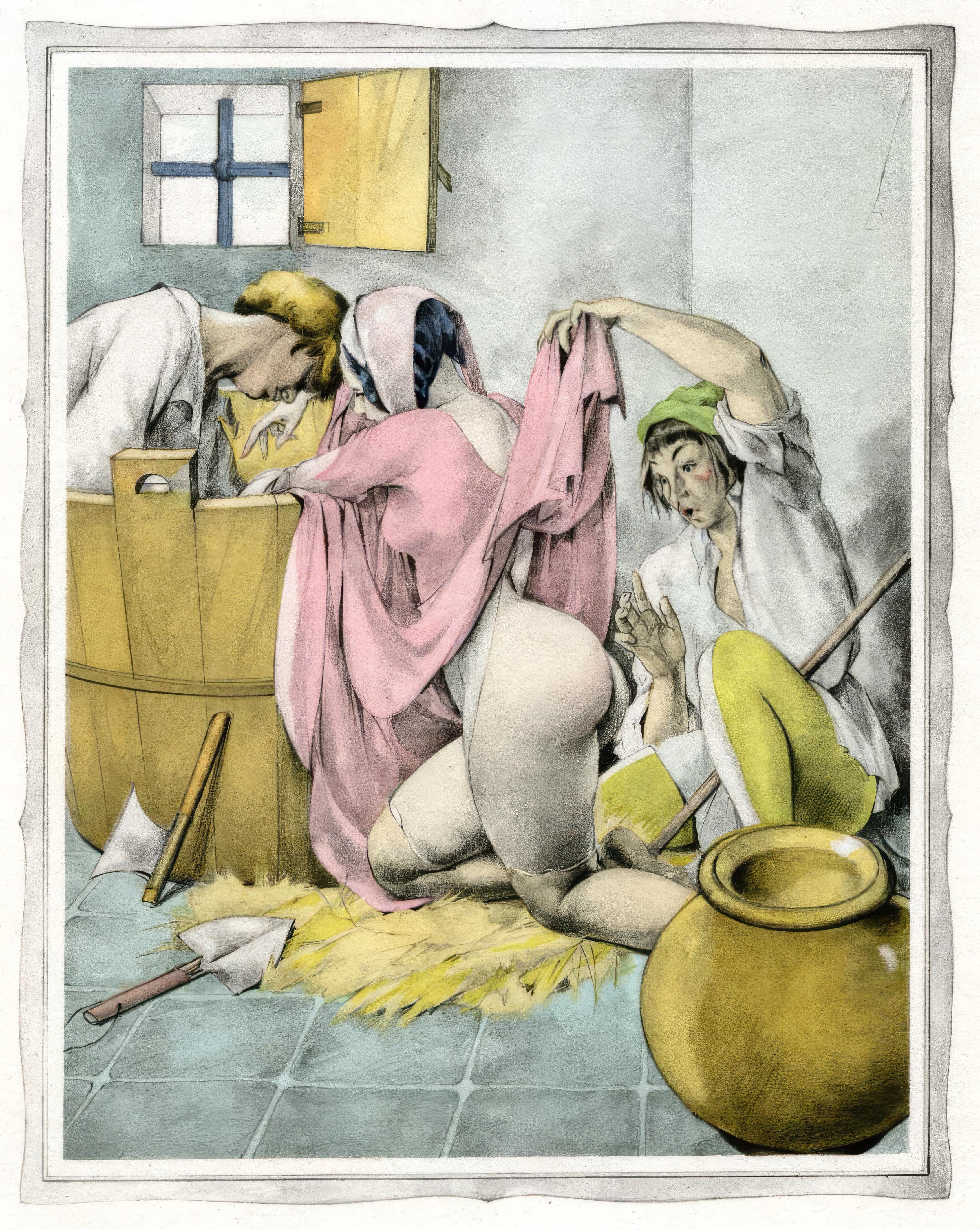 This exquisite lithograph and pochoir after Umberto Brunelleschi (1879–1949), titled Sans titre (Untitled), originates from the celebrated album Les contes de Boccace (The Tales of Boccaccio), published by Gibert Jeune, Librairie d
Amateurs, Paris.