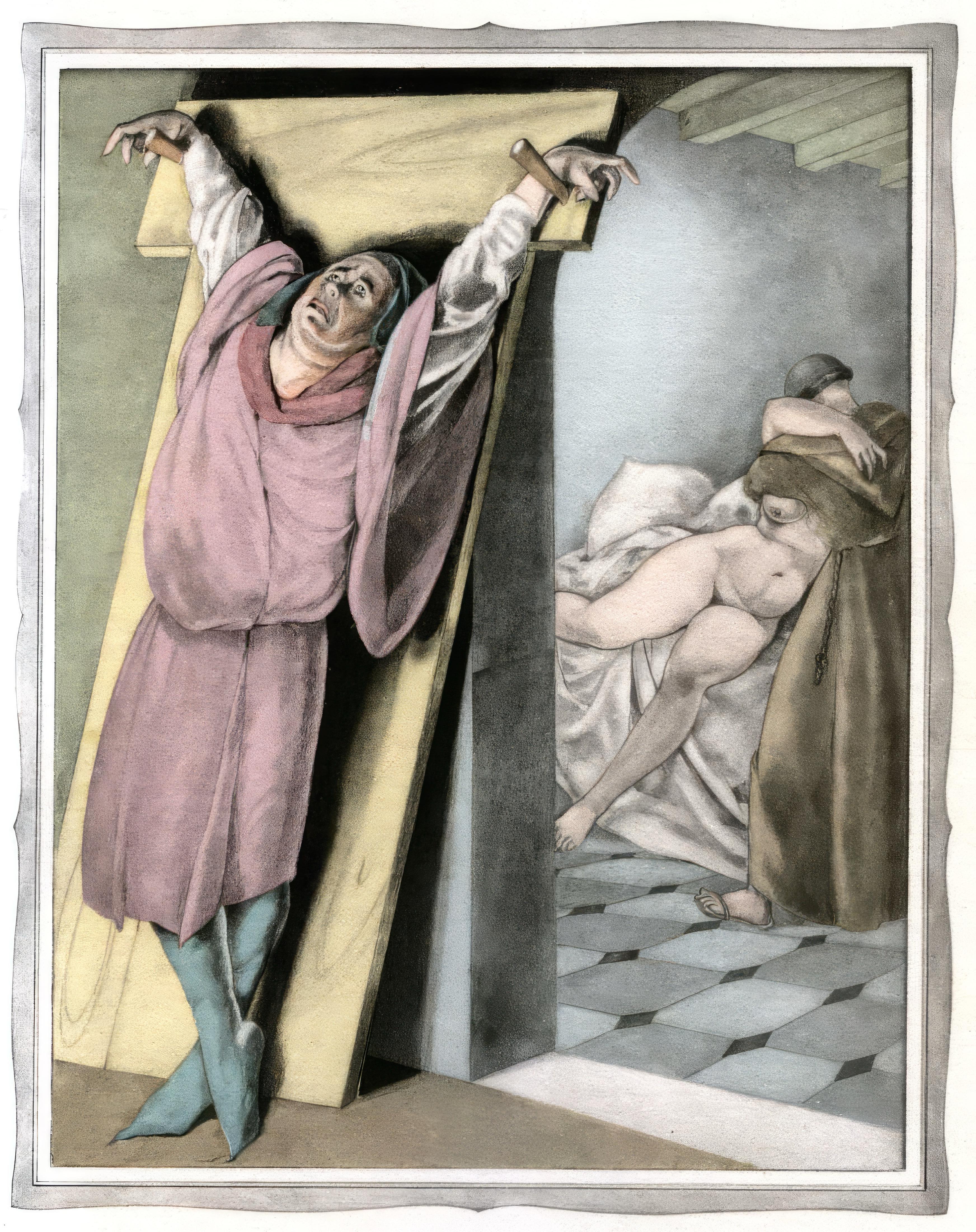 This exquisite lithograph and pochoir after Umberto Brunelleschi (1879–1949), titled Sans titre (Untitled), originates from the celebrated album Les contes de Boccace (The Tales of Boccaccio), published by Gibert Jeune, Librairie d
Amateurs, Paris.