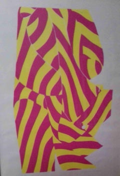Composition abstraite - Lithographie d'Umberto Buscioni - Fin du 20e siècle 