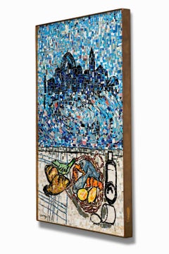 Umberto Del Negro Mosaic Panel "St. Mark's Basilica From A Window"