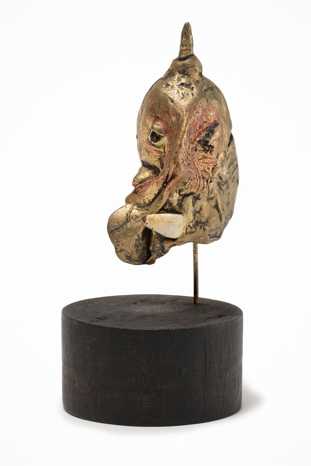 Umberto Del Negro Figurative Sculpture - Statuette, Metal Sculpture, Psychological and Naturalistic