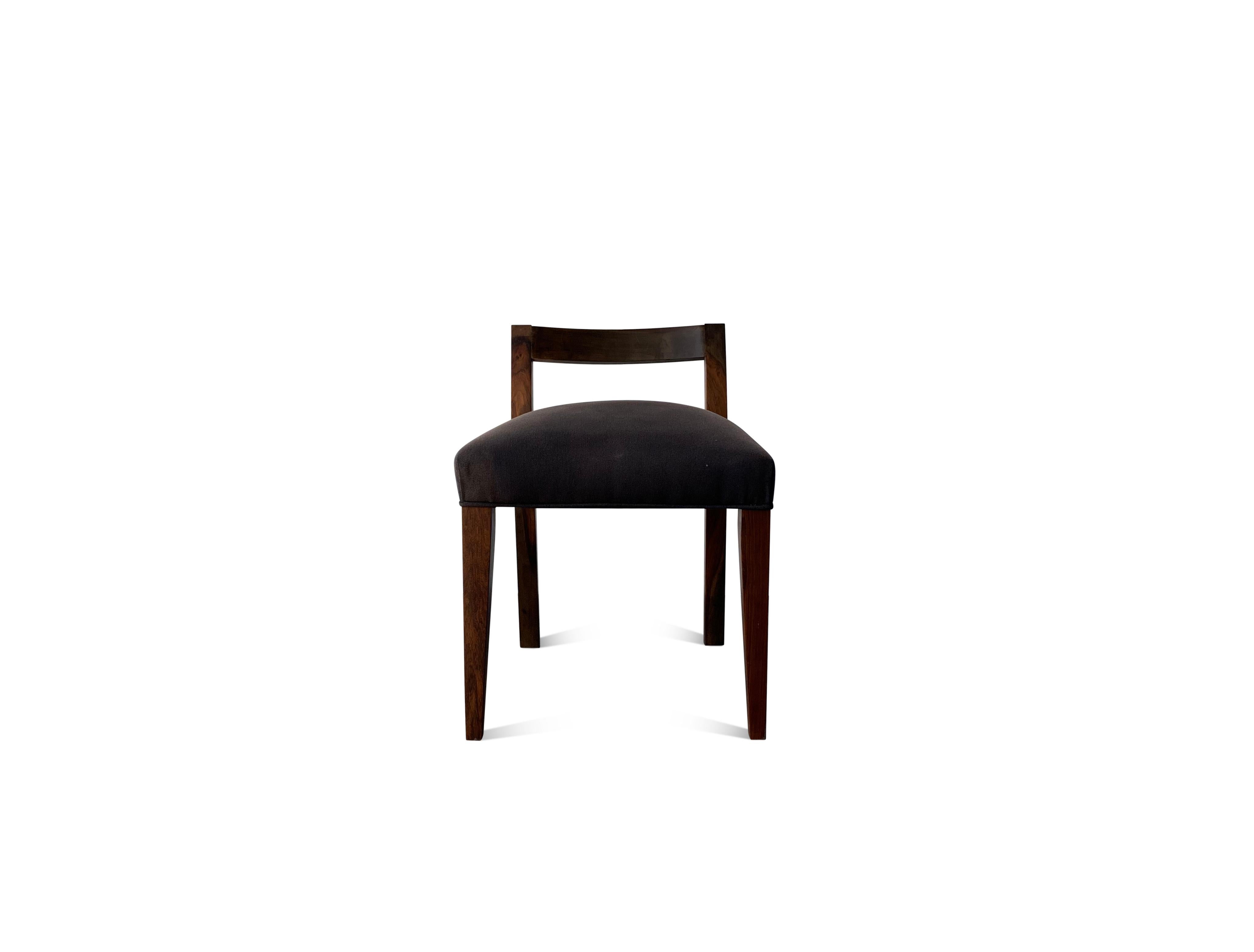 Modern Low Side Chair in sleek Argentine Rosewood from Costantini, Umberto For Sale