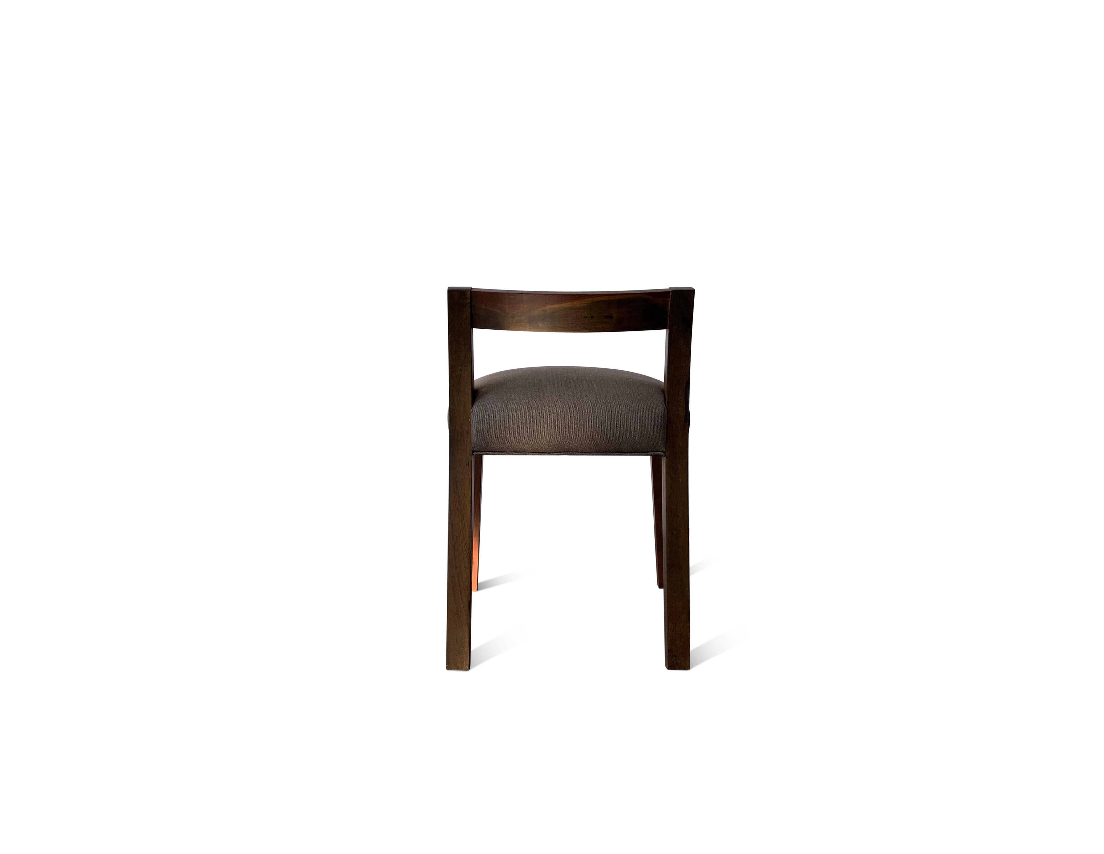 Contemporary Low Side Chair in sleek Argentine Rosewood from Costantini, Umberto For Sale