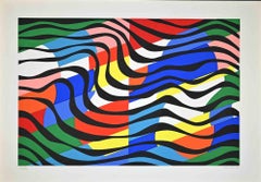 Waves - Screen Print by Umberto Maria Casotti - 1971