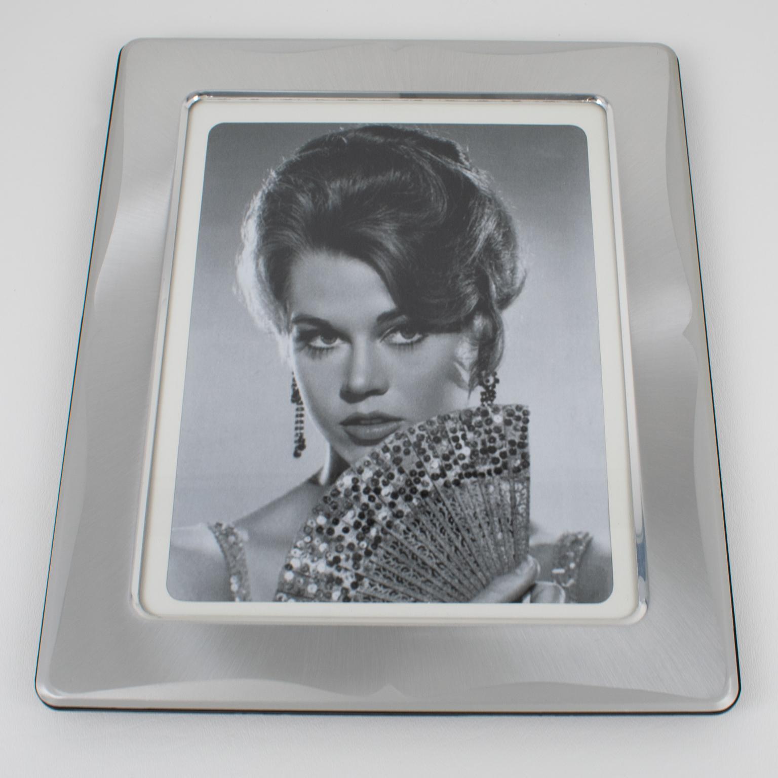 Cadre photo en aluminium d'Umberto Mascagni, Italie, années 1970 en vente 4