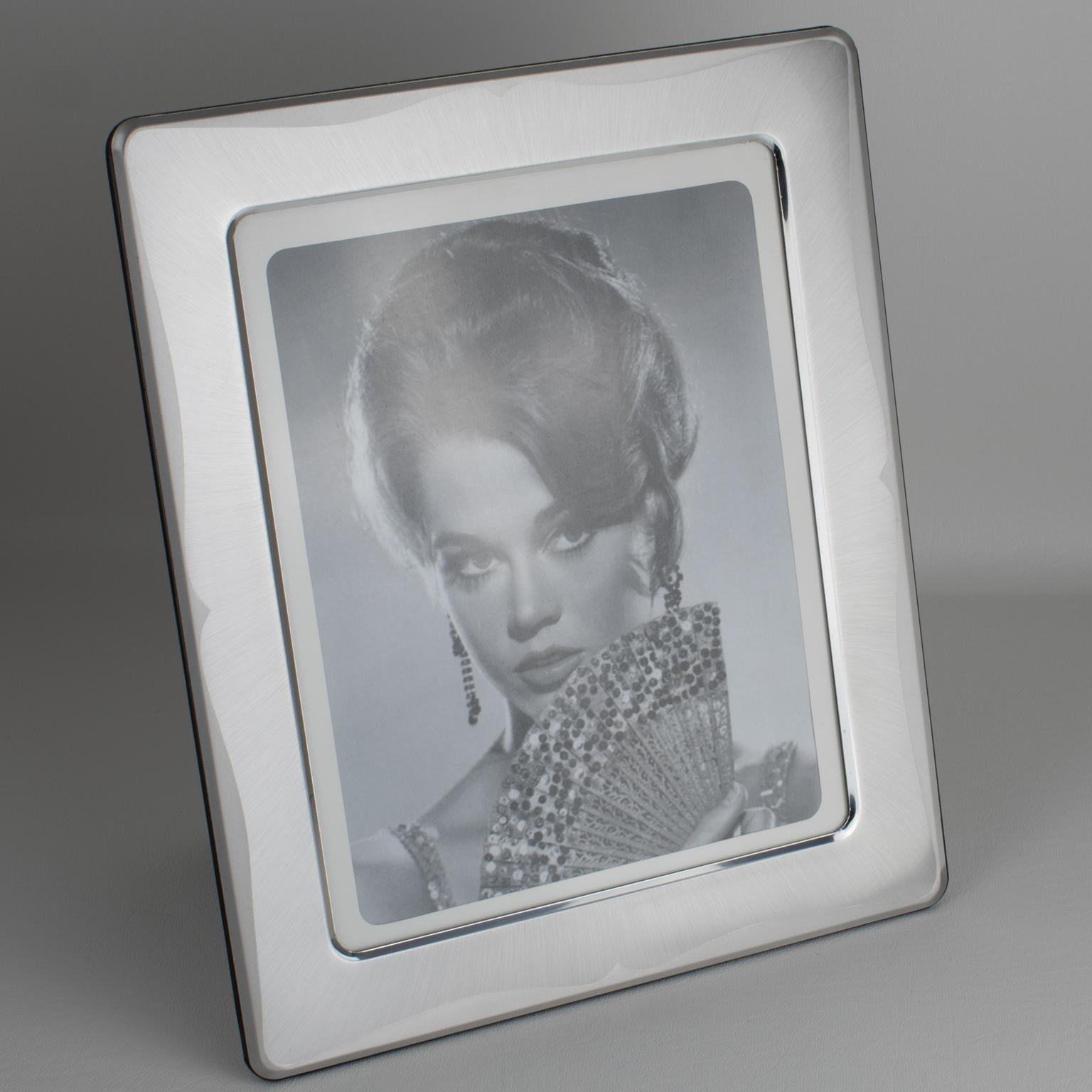 Cadre photo en aluminium d'Umberto Mascagni, Italie, années 1970 Excellent état - En vente à Atlanta, GA