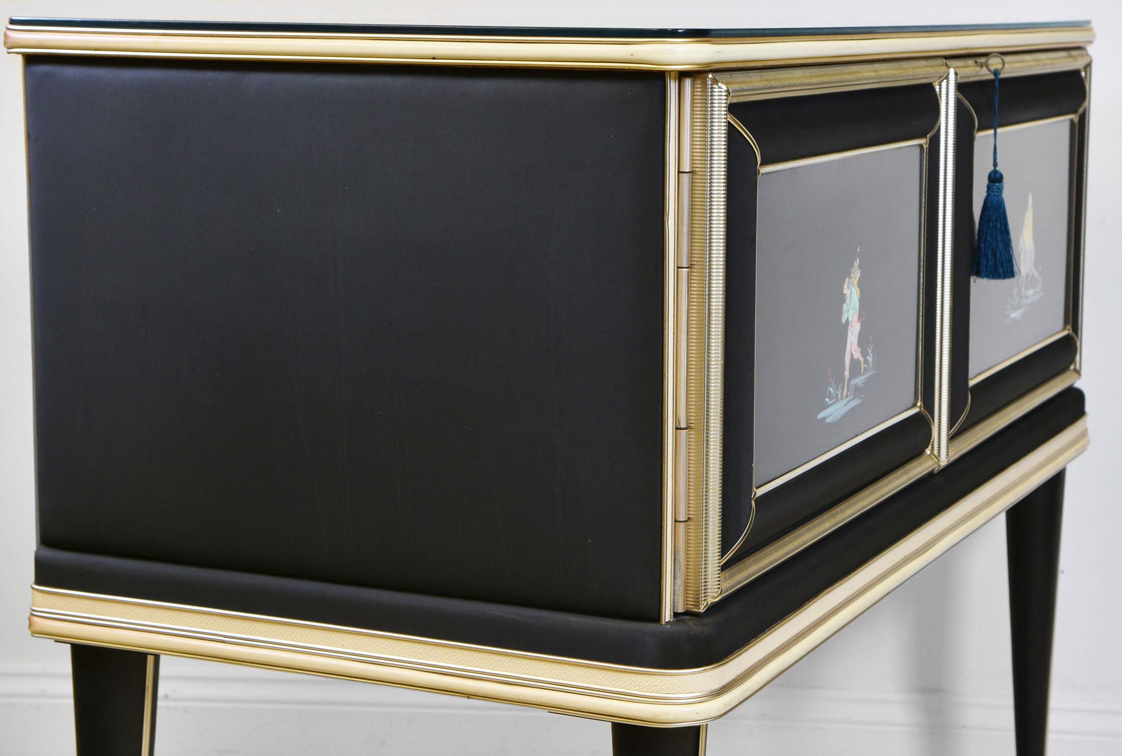 Umberto Mascagni Chinoiserie Mid Century Sideboard Cabinet from Harrods London 1