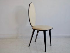 Umberto Mascagni Cream and Black Vinyl Chair