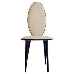 Umberto Mascagni Cream and Black Vinyl Chair