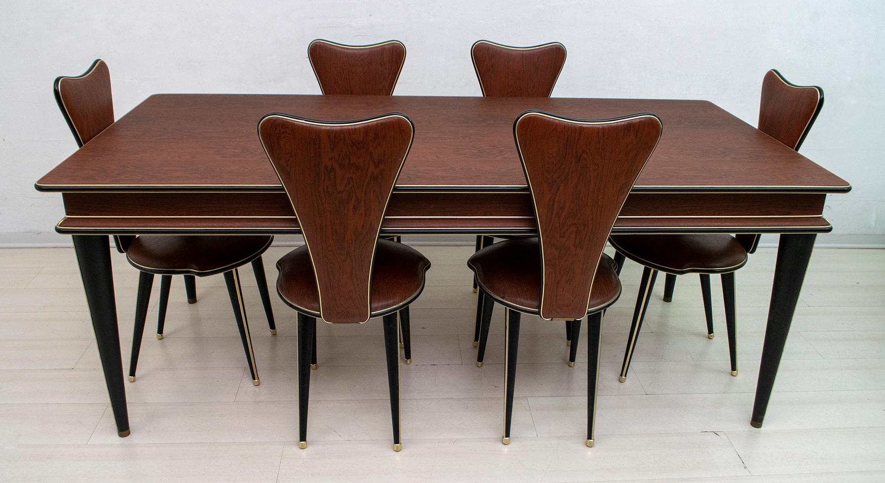 Umberto Mascagni for Harrods London Mid-Century Modern Italian Dining Table, 50s For Sale 2