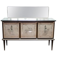 Umberto Mascagni for Harrods London Midcentury Italian Bar Cabinet, 1950s