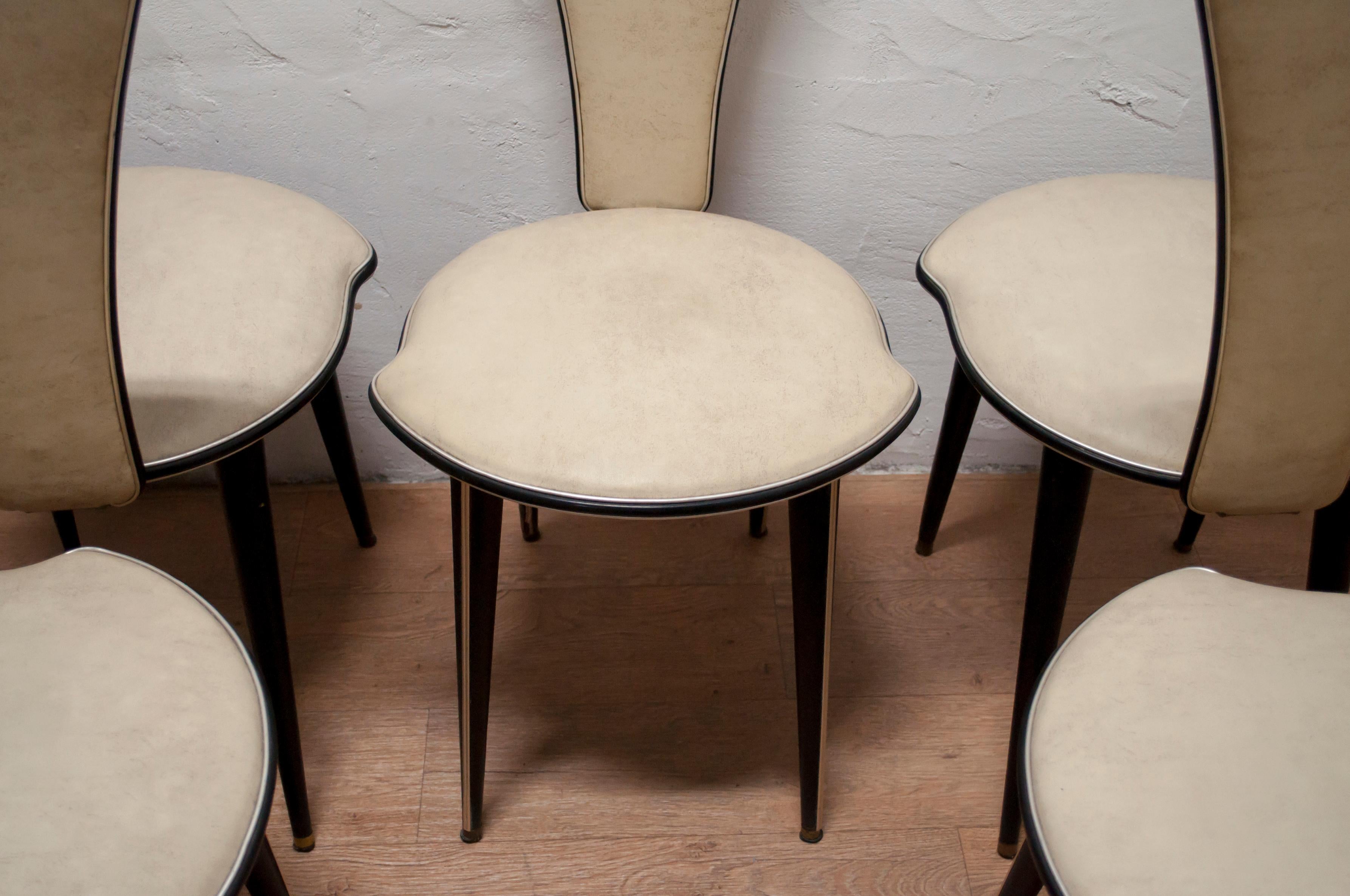 Umberto Mascagni for Harrods London Midcentury Italian Dining Chairs, 1950s 3