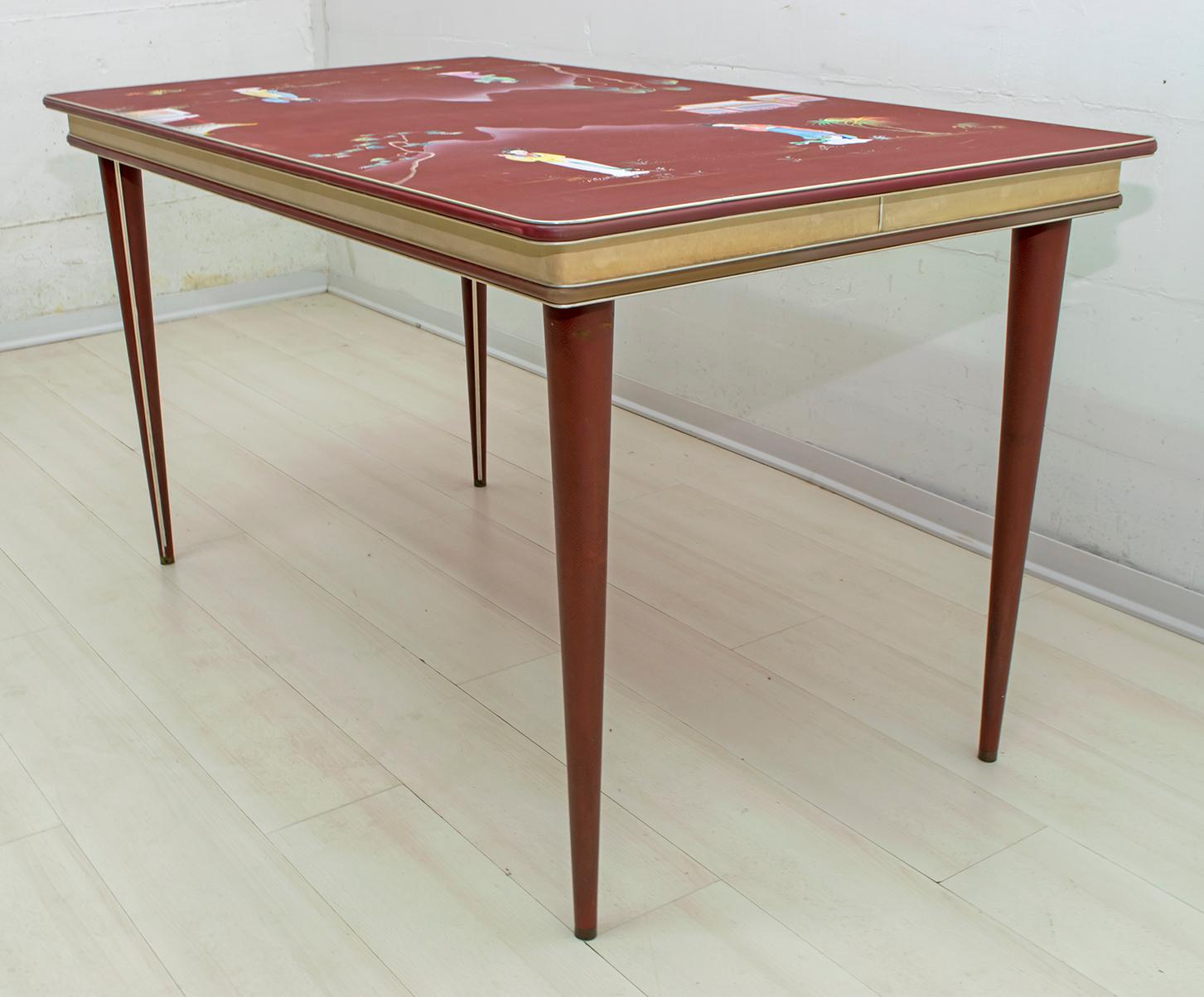 Mid-Century Modern Umberto Mascagni for Harrods London Midcentury Italian Dining Table, 1950s