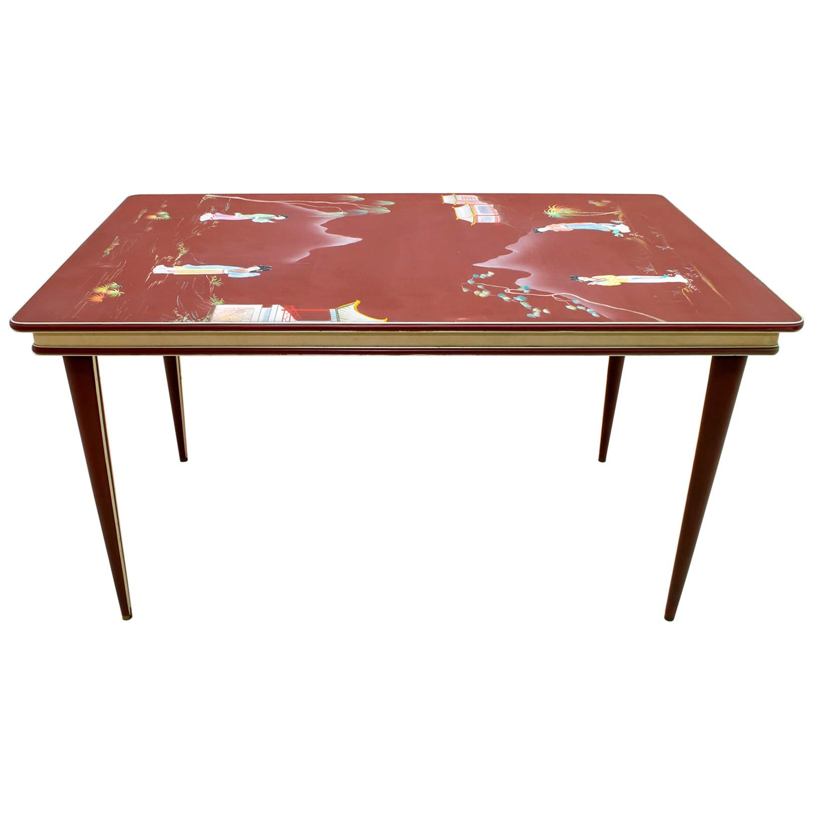 Umberto Mascagni for Harrods London Midcentury Italian Dining Table, 1950s