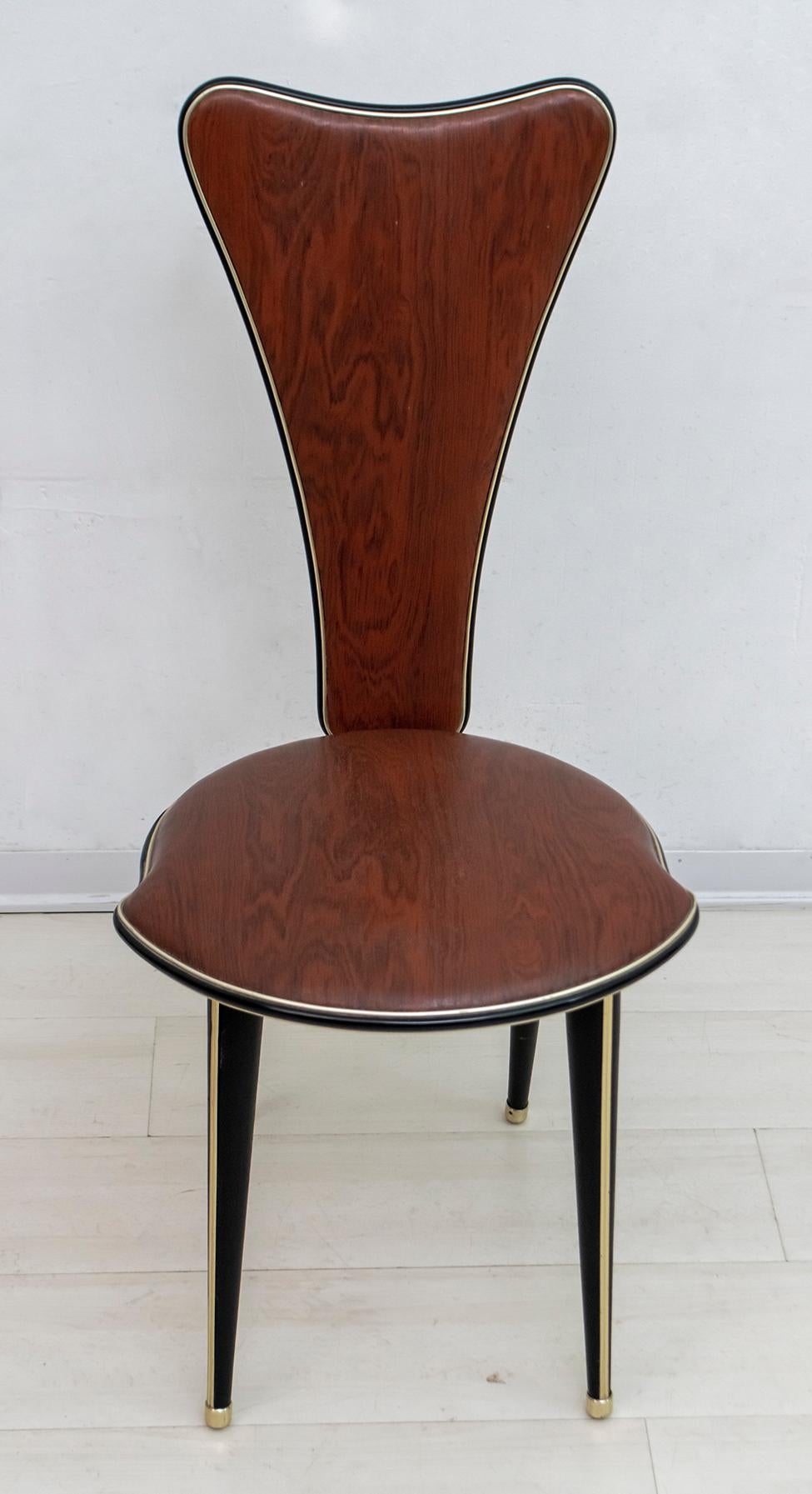 Aluminum Umberto Mascagni for Harrods London Midcentury Modern Italian Dining Chairs, 50s