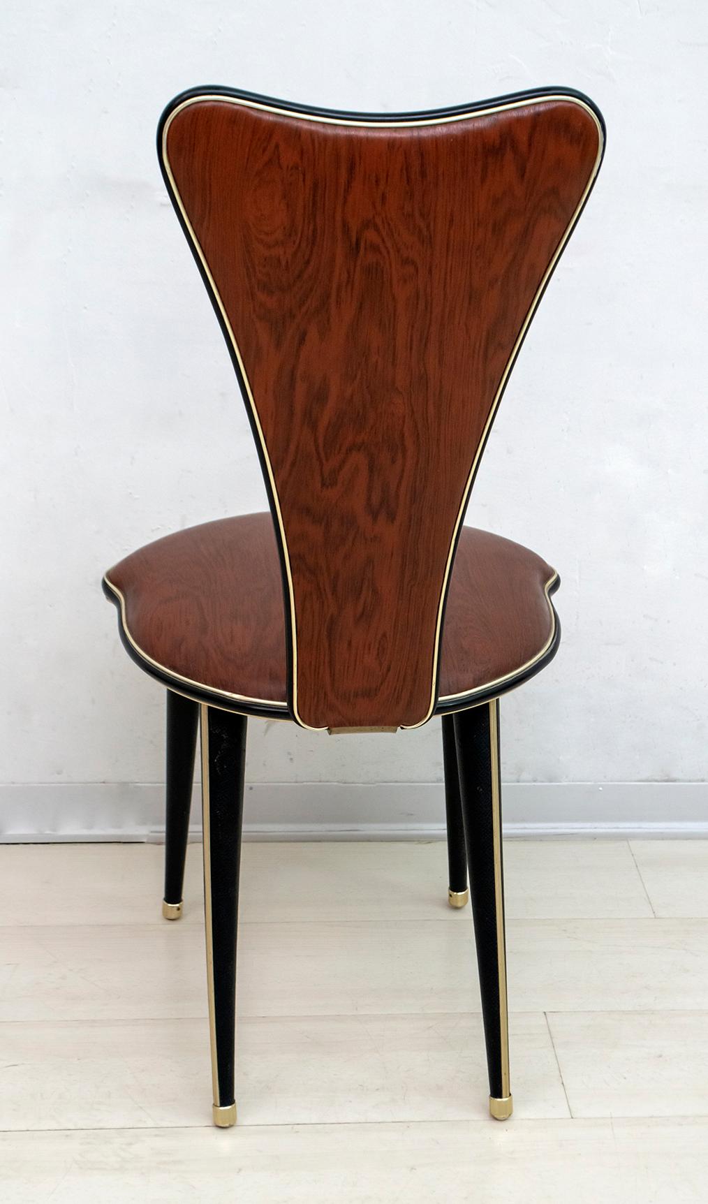 Umberto Mascagni for Harrods London Midcentury Modern Italian Dining Chairs, 50s 3