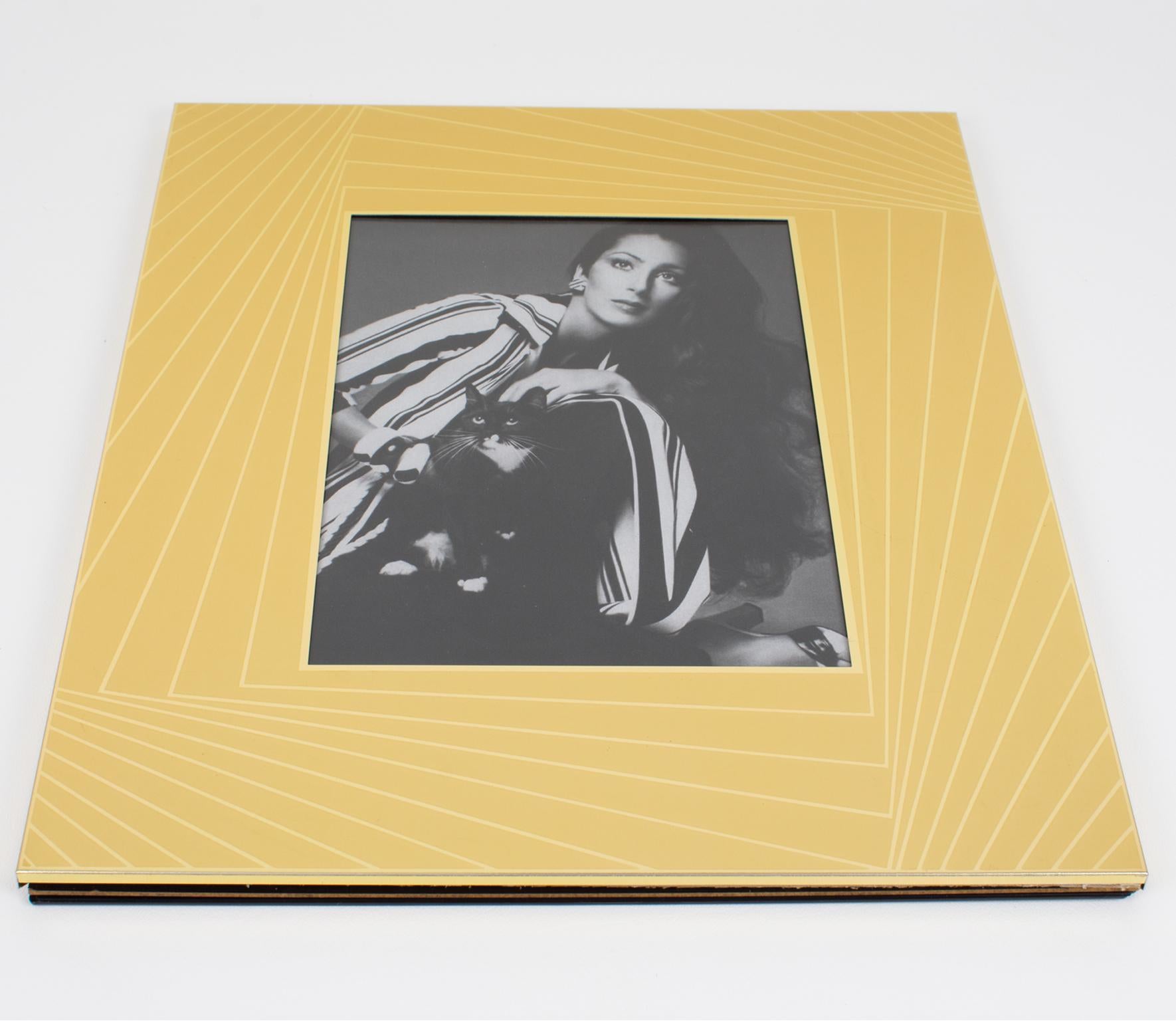 Umberto Mascagni Marco de aluminio dorado, Italia Años 70 en venta 2
