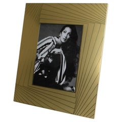 Umberto Mascagni Gilded Aluminum Picture Frame, Italy 1970s