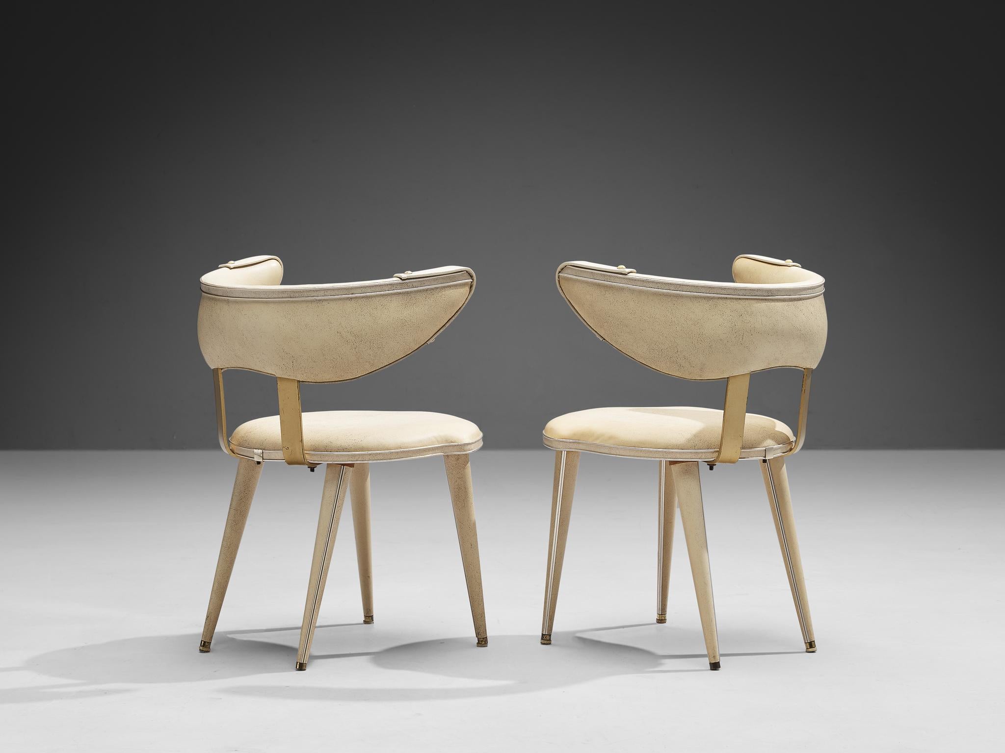 Italian Umberto Mascagni Pair of Sculptural Chairs