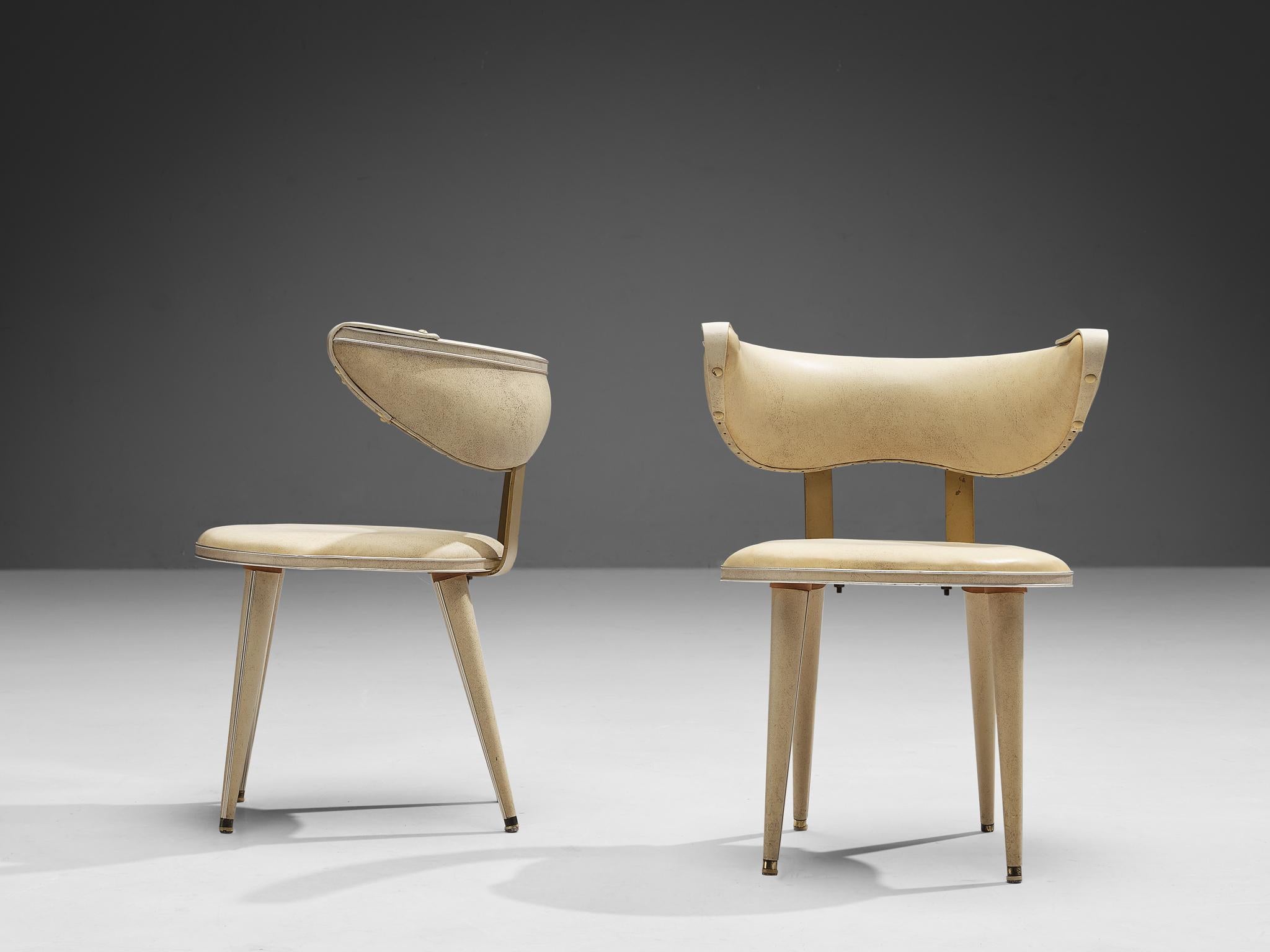 Mid-20th Century Umberto Mascagni Pair of Sculptural Chairs