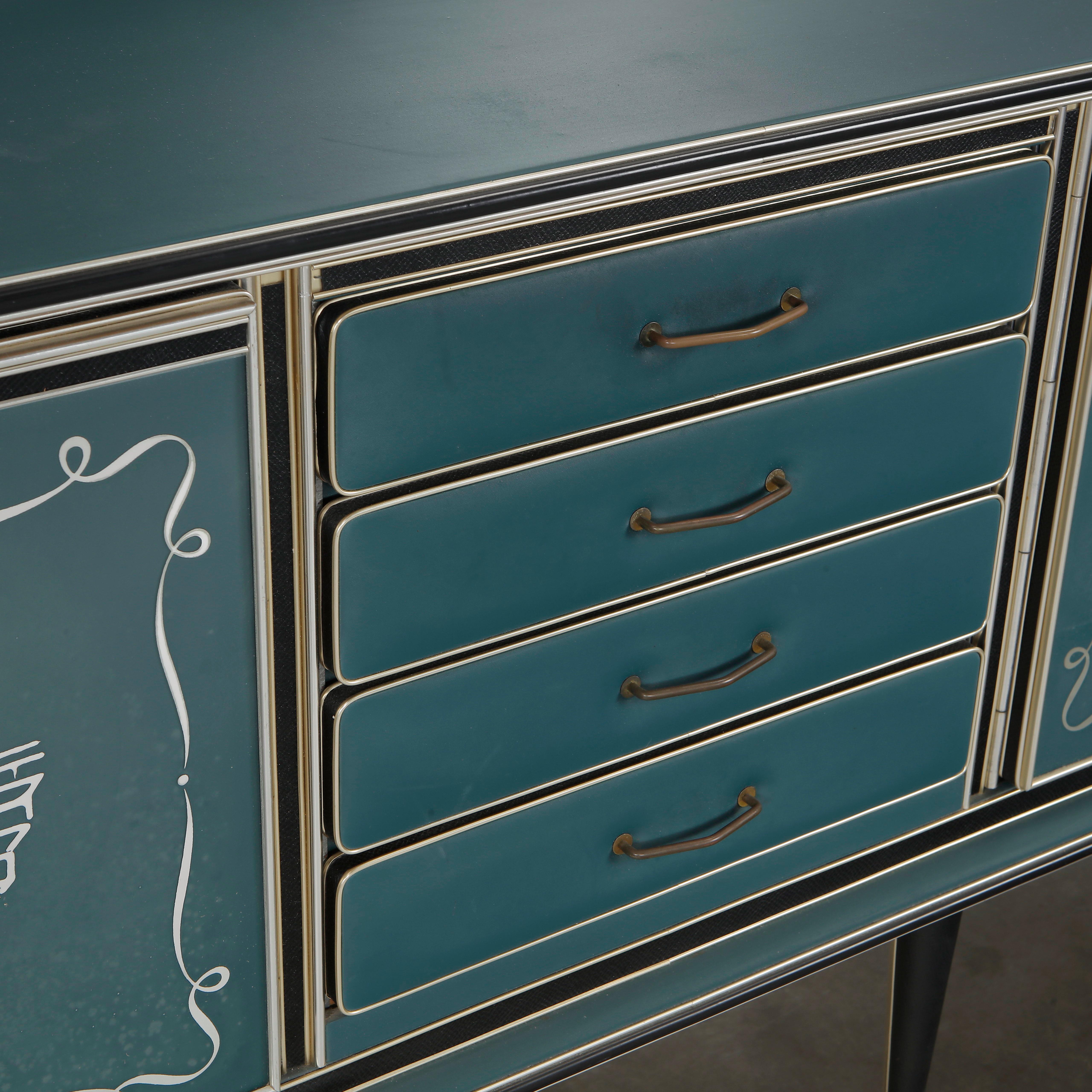Umberto Mascagni: Sideboard with Mirror, 1960s For Sale 2