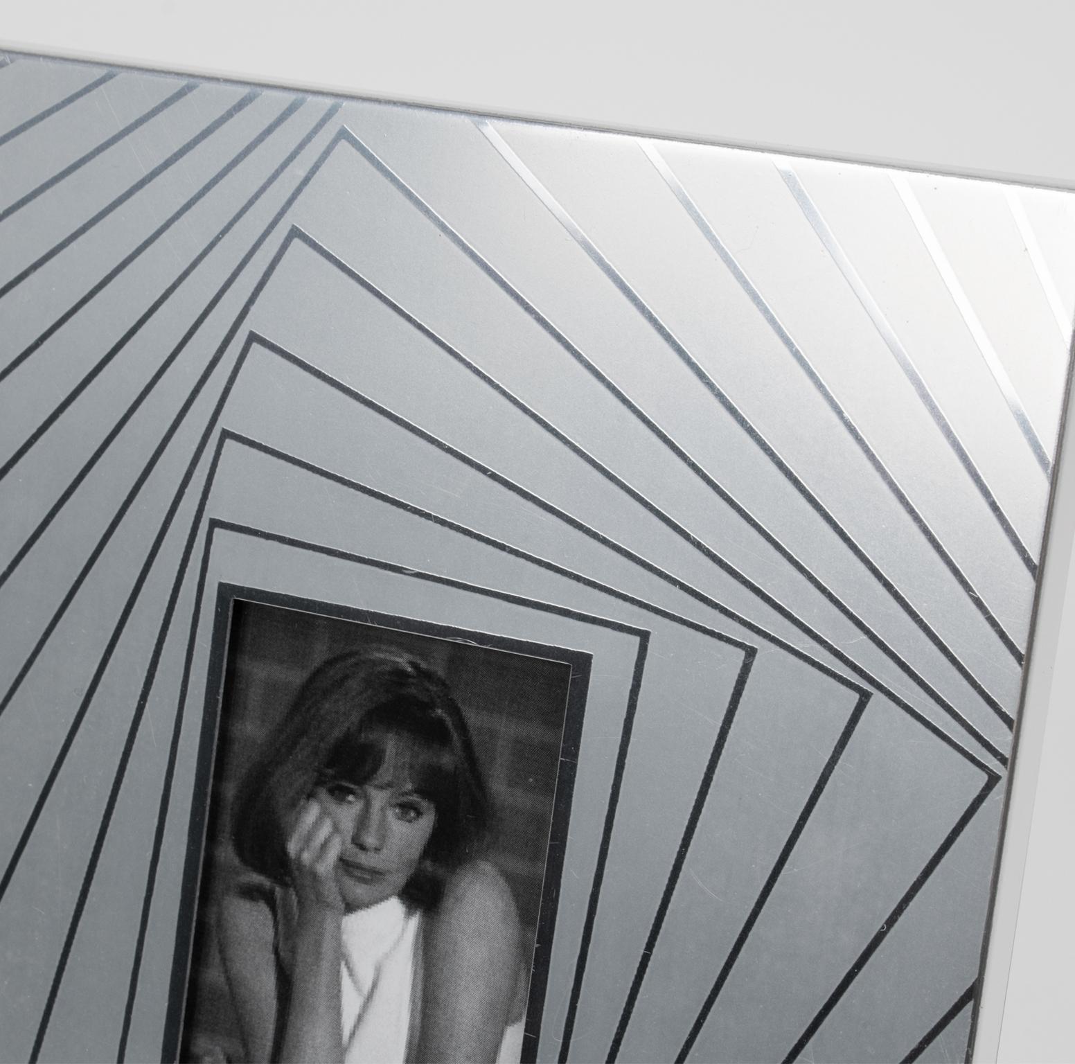 Bilderrahmen aus versilbertem Aluminium von Umberto Mascagni, Italien 1970er Jahre im Angebot 3
