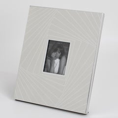 Umberto Mascagni Silvered Aluminum Picture Frame, Italy 1970s