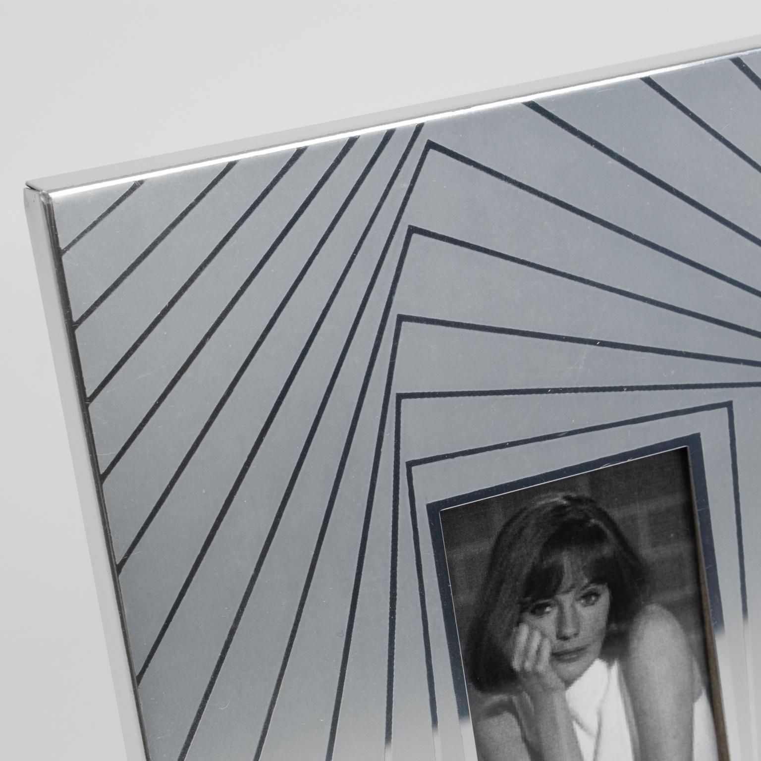 Bilderrahmen aus versilbertem Aluminium von Umberto Mascagni, Italien 1970er Jahre im Angebot 2