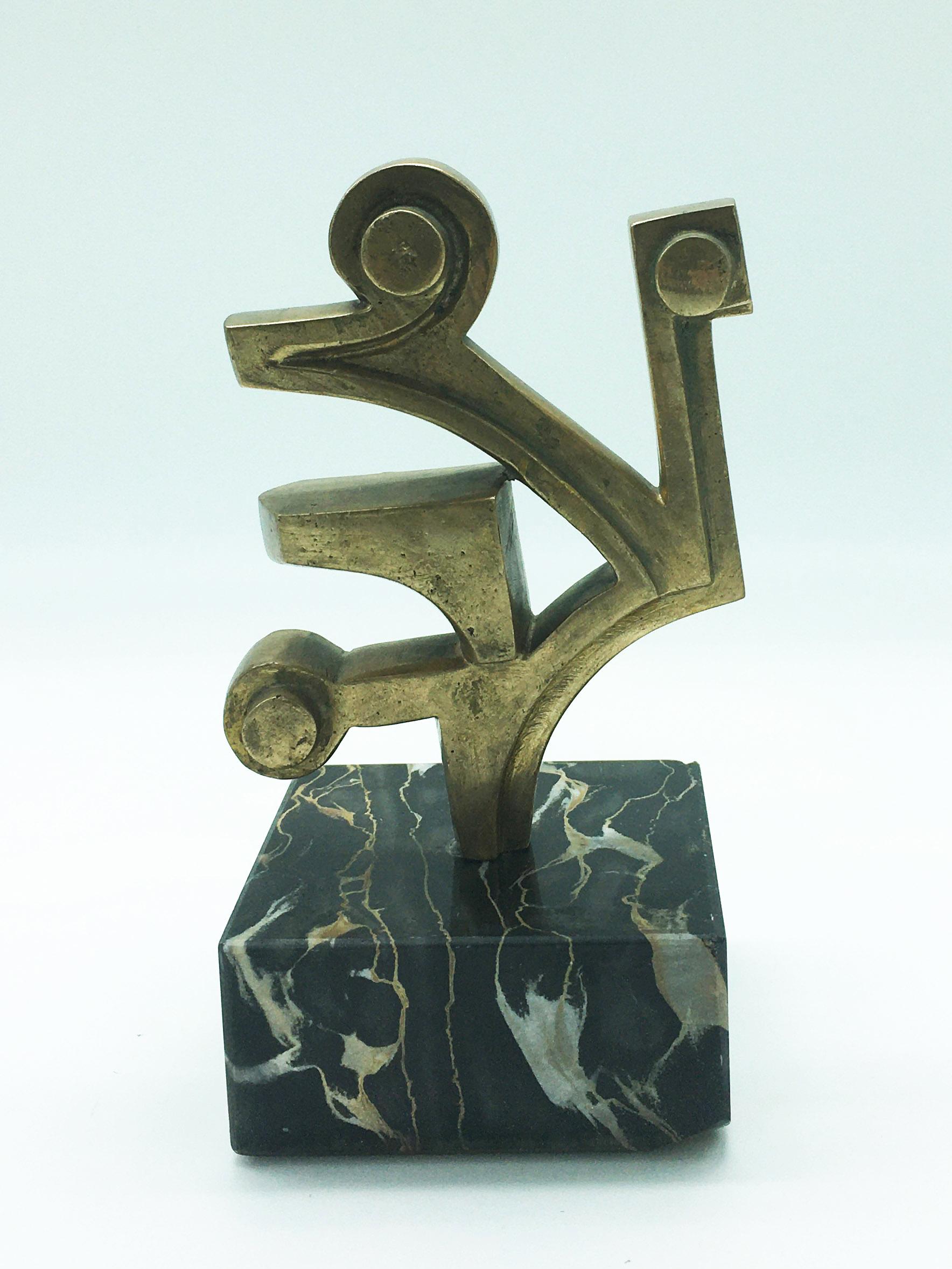 Mid-Century Modern Umberto Mastroianni Attributed Bronze Sculpture, Italy, 1970s