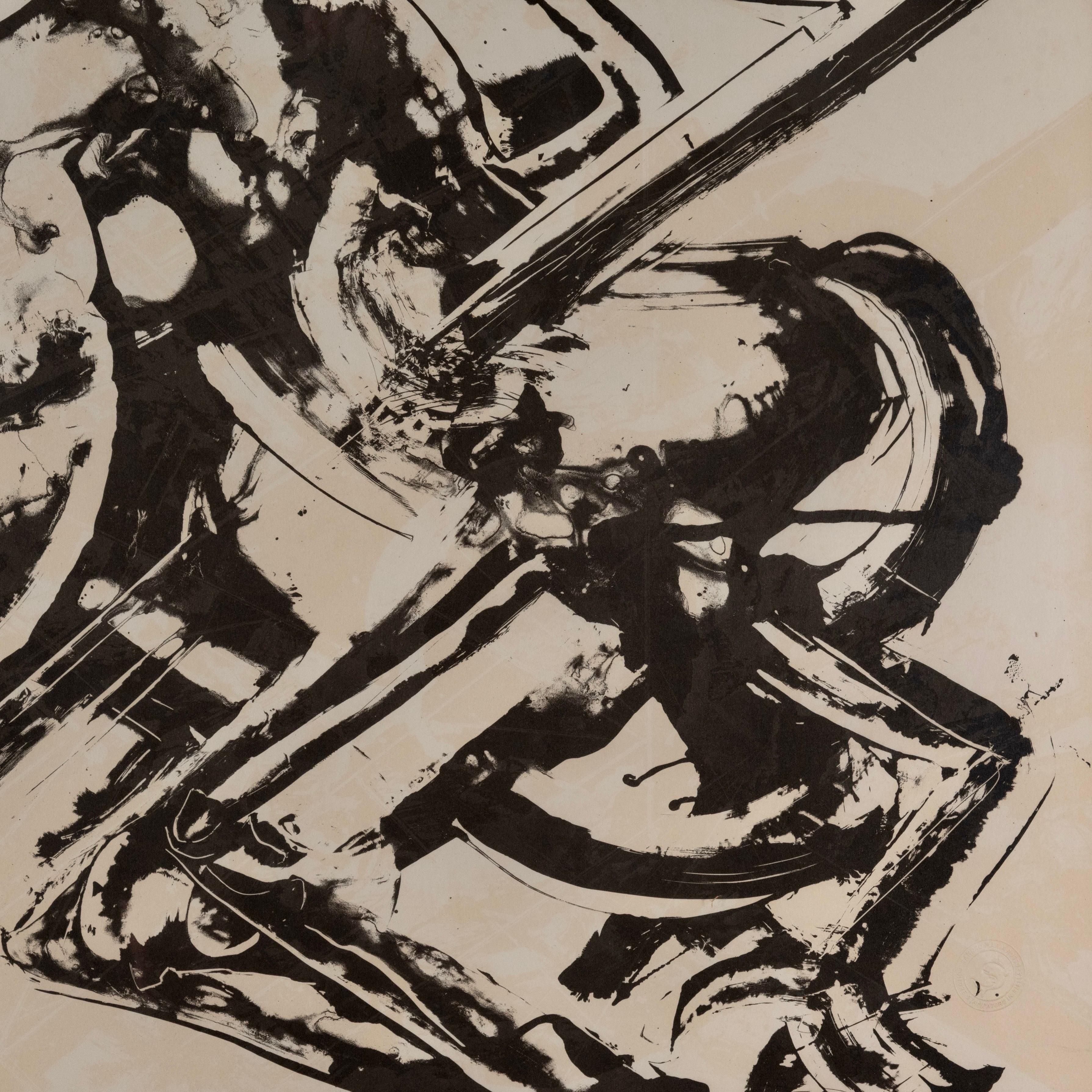 Umberto Mastroianni Italian Signed 1960s Original Black and White Etching For Sale 2