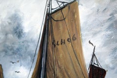 Umberto Montini, Italian Paintings "Sailboat", Set of Two, 1940s