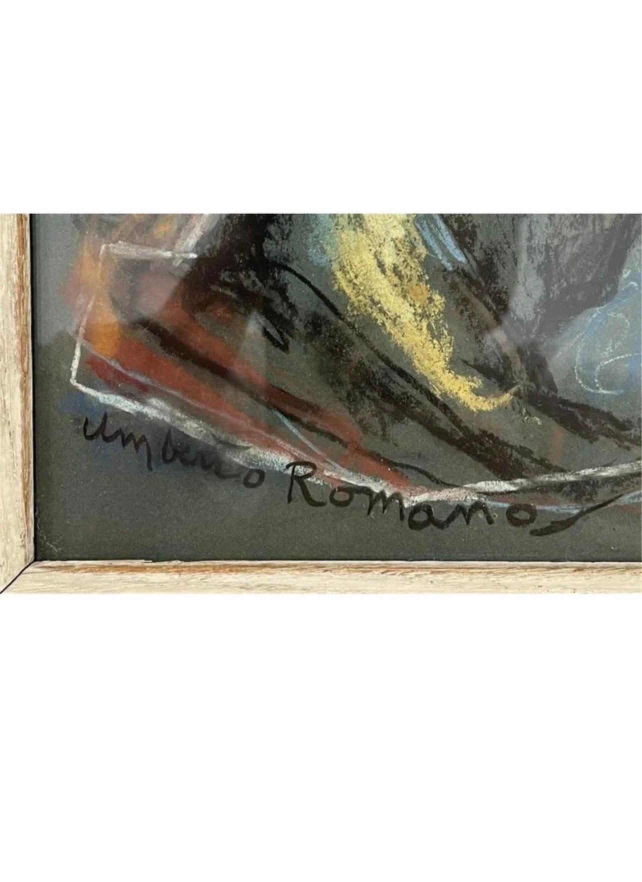 Original Expressionist Pastel Painting Umberto Romano WPA artist AAA Gallery 3