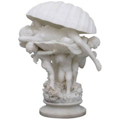 Umberto Stiaccini Signed Alabaster "La Perla" Lamp