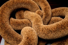 Umbilical Field Sculpture in Rice Stalks and Wood by Mami Kato